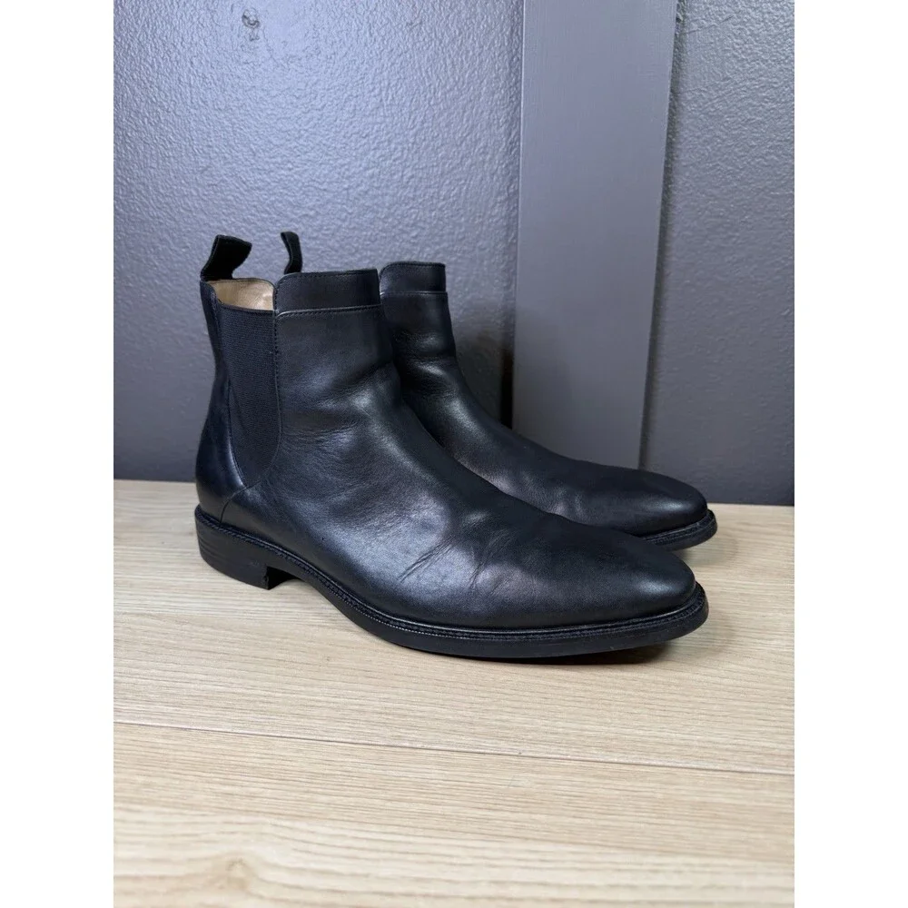 Cole Haan Grand Os Chelsea Ankle Boots Black Leather Men's Size 11 Event C20162